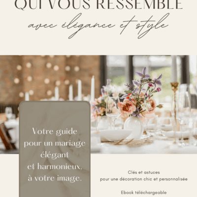 Couverture du guide décoration mariage élégant – Garmilla Events
